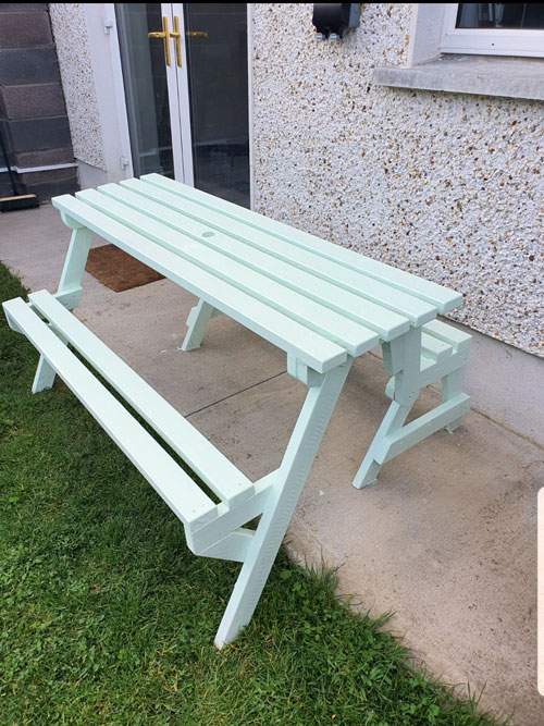 Folding bench to table 2 in 1