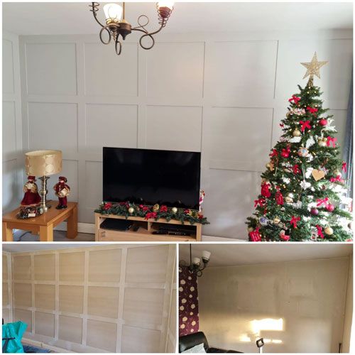 Before & after Room Wall Panelling